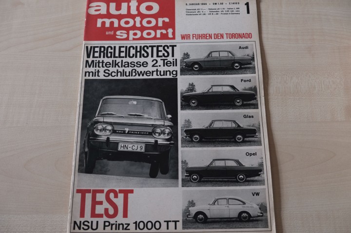 Deckblatt Auto Motor und Sport (01/1966)